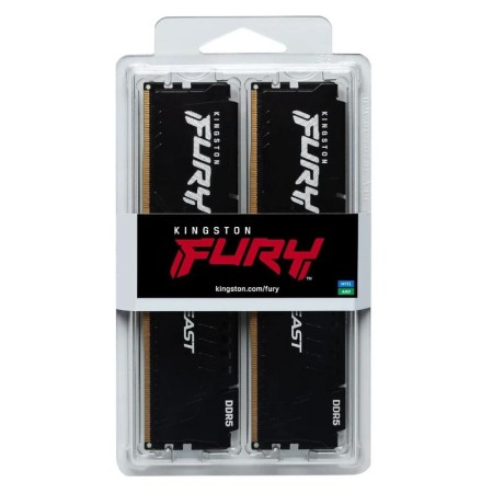 Memoria ram ddr5 32gb 2x16gb kingston - 6000mt - s - fury beast - cl30 - negro