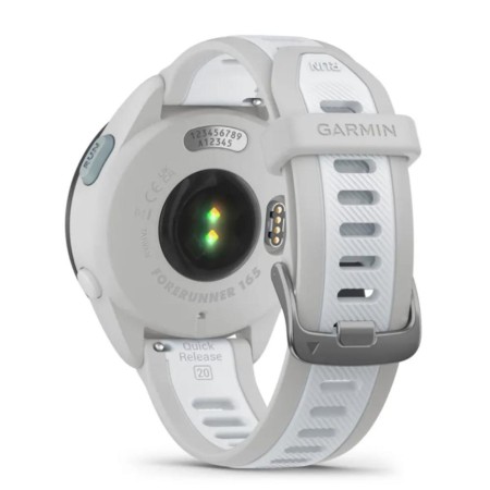 Smartwatch garmin forerunner 165 43mm blanco reloj inteligente para correr con gps - pantalla táctil amoled - métricas optimizad
