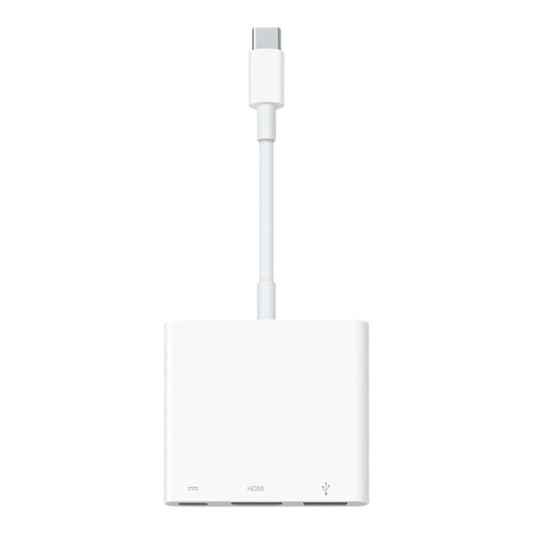 Adaptador usb tipo c a hdmi - usb tipo a - usb tipo c apple macho - hembra -  blanco