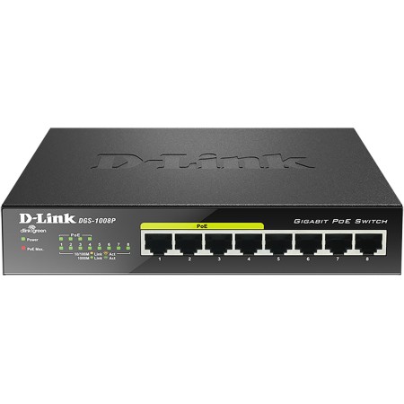 D-Link DGS-1008P Switch 8xGB 4xPoE