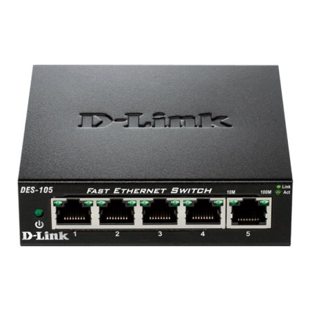 Switch 5 puertos 10 - 100 fast ethernet d - link