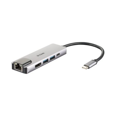 D-Link DUB-M520 Hub USB-C HDMI/2USB 3.0/USB-C/Ethe