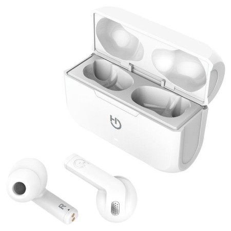 Auriculares Bluetooth Hiditec Fenix TWS con estuche de carga/ Autonomía 6h/ Blancos