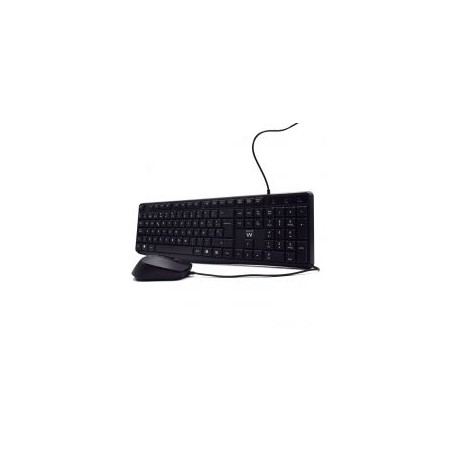 Kit teclado + mouse raton ewent ew3006 usb escritura silenciosa
