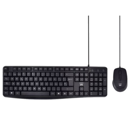 Kit teclado + mouse raton ewent ew3006 usb escritura silenciosa