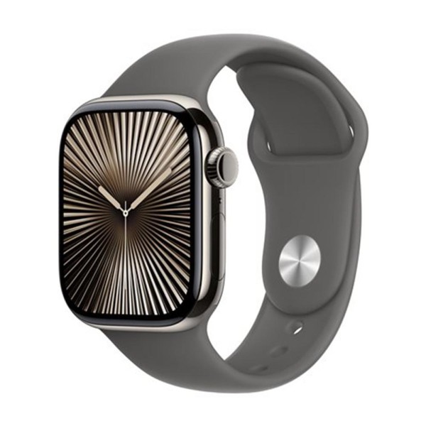 Smartwatch apple watch series 10 gps  cell 42mm natural titanium stone grey sport band s - m