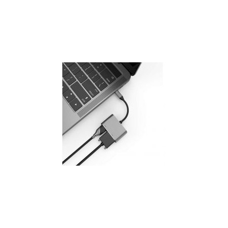 Adaptador ewent usb tipo c a hdmi 4k y vga 15cm - macho - hembra