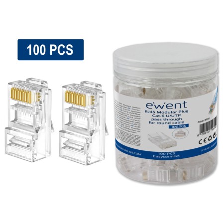 EWENT EASYCONNECT MODULAR CAT 6 U/UTP, 100pcs