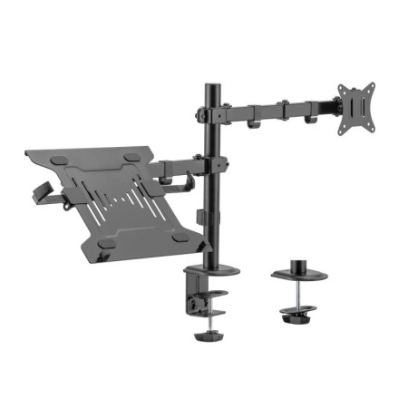 Soporte de escritorio ewent ew1519 para monitor hasta 34 pulgadas y portatil hasta 15.6 pulgadas carga maxima 9kg