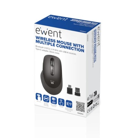 Raton inalambrico ewent ew3243 negro - gris