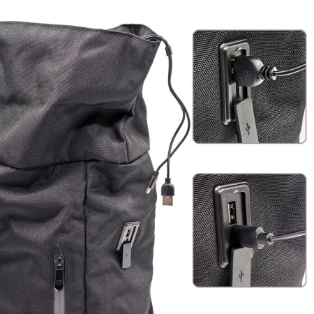 Mochila unisex ewent trendy roll para portatil 17.3 pulgadas negra