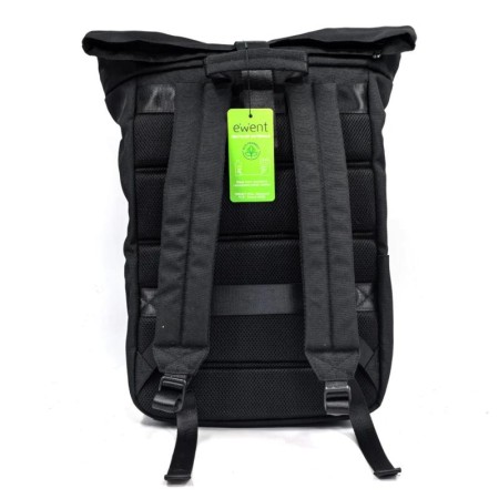 Mochila unisex ewent trendy roll para portatil 17.3 pulgadas negra