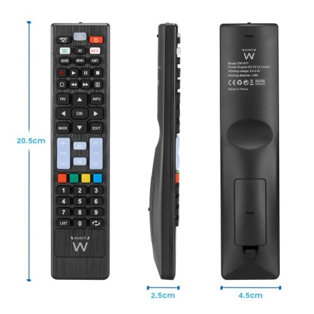 Mando a distancia ewent ew1577 para smart tv lg - samsung - sony - hisense - tcl