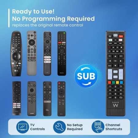 Mando a distancia ewent ew1577 para smart tv lg - samsung - sony - hisense - tcl