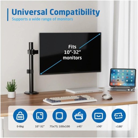 Soporte de mesa ewent ew1510 para monitor 13 pulgadas - 34 pulgadas carga maxima 9kg