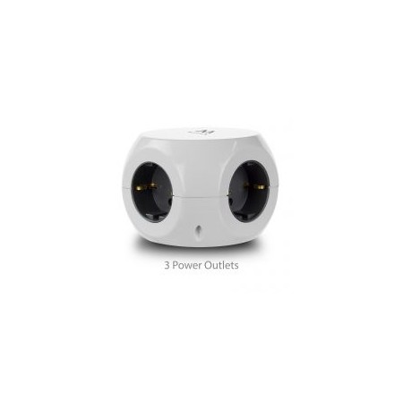 Ewent EW3939 REGLETA CUBO 3 TOMAS/3 USB BLANCO