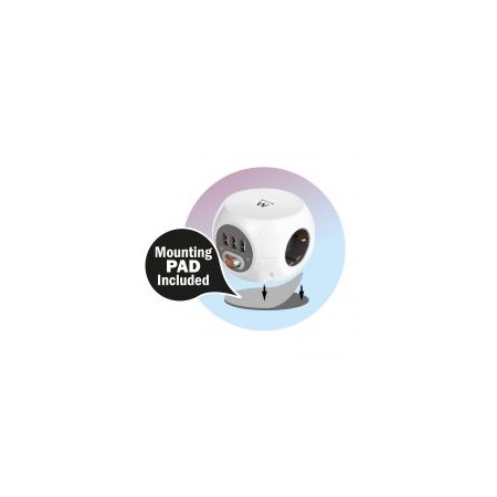 Ewent EW3939 REGLETA CUBO 3 TOMAS/3 USB BLANCO