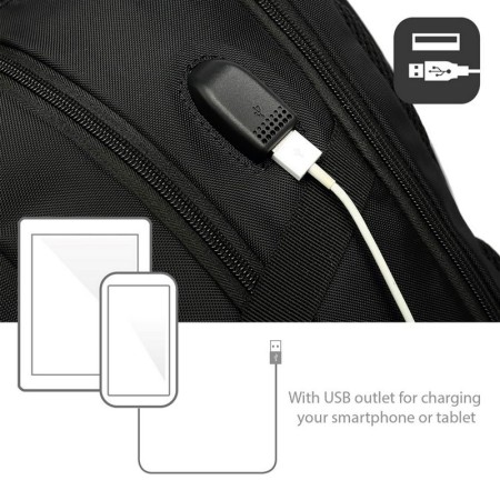 EWENT EW2526 Mochila notebook 15.6″ Con puerto USB