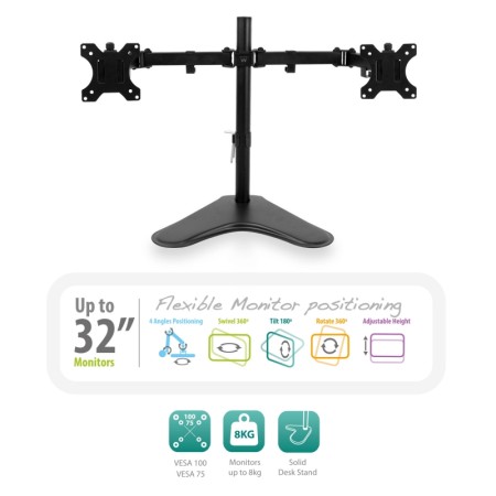 EWENT EW1536 Soporte Sobremesa 2xMonitores 32″ VES