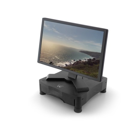 Elevador soporte monitor ewent ew1280 con cajon negro regulable en altura