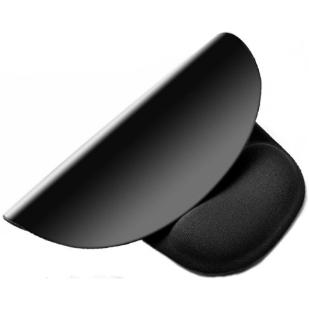 EWENT Alfombrilla de GEL REPOSAMUÑECAS Negra