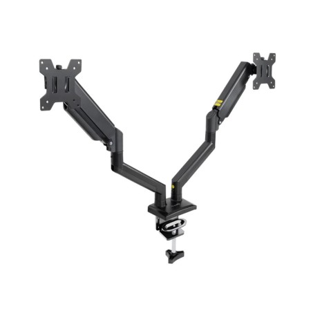 Soporte mesa tooq hasta 34 pulgadas vesa 100 x 100 max 10kg brazo doble