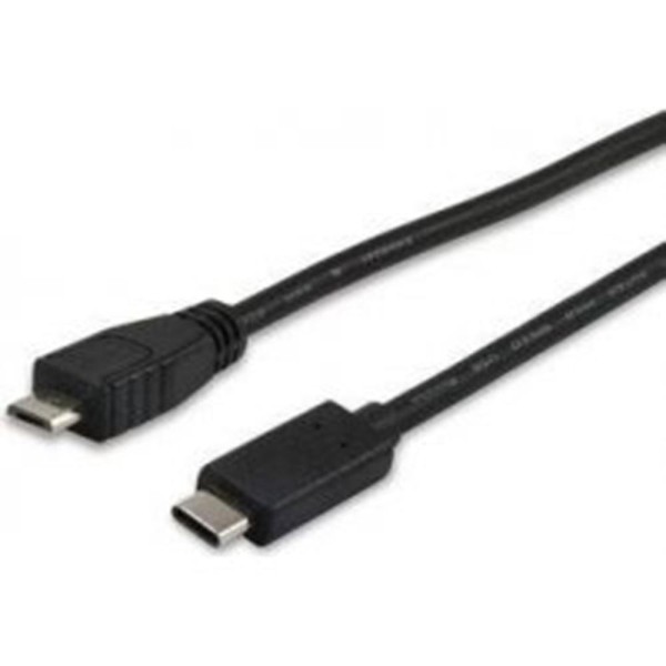 Cable usb tipo c a micro usb tipo b equip 1m -  macho - macho -  negro