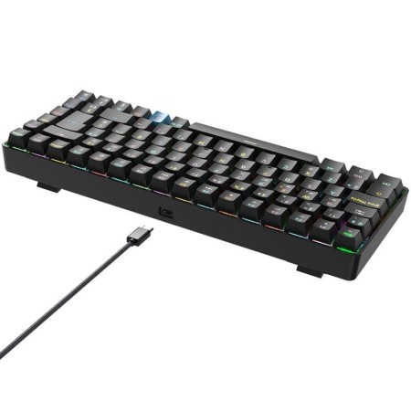 Teclado Gaming Mecánico Inalámbrico Hiditec GM1K/ Hot-Swap switch Gateron Red