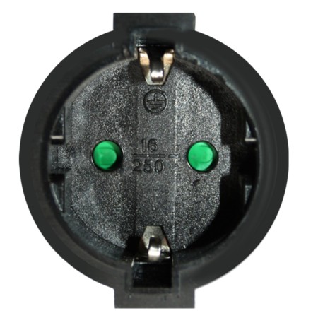 Cable prolongador de corriente silver electrics 2m - 3x 1.5mm - 250v - 16a - 3.500w negro