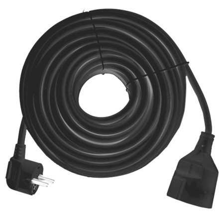 Cable prolongador de corriente silver electrics 3m - 3x 1.5mm - 250v - 16a - 3.500w negro