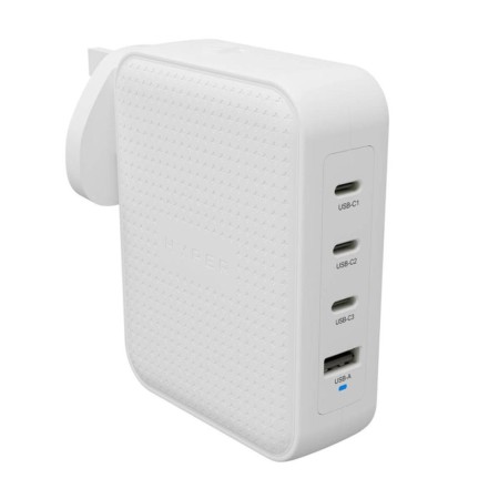Cargador pared hyper hyperjuice 145w 1x usb tipo a 3x usb tipo c