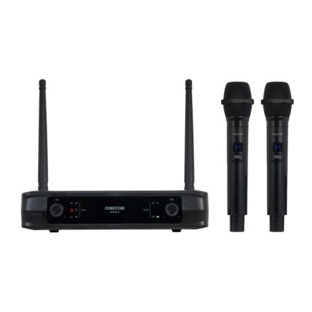 Micrófono Inalámbrico Doble Mano UHF Fonestar SONAIR-2M/ Incluye Receptor
