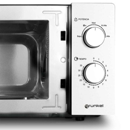 Microondas Grunkel MWG-20INOX/ 700W/ Capacidad 20L/ Funcion Grill/ Plata