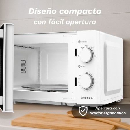 Microondas Grunkel MW-25EASY/ 850W/ Capacidad 25L/ Blanco