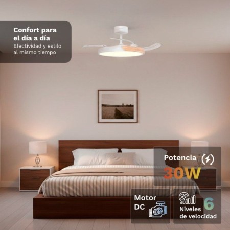 Ventilador de Techo Grunkel SKYDUAL42/ 30W/ 4 Aspas 106cm/ 6 Velocidades