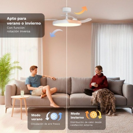 Ventilador de Techo Grunkel SKYDUAL42/ 30W/ 4 Aspas 106cm/ 6 Velocidades