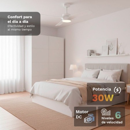 Ventilador de Techo Grunkel SKYEASY47/ 30W/ 3 Aspas 119cm/ 6 Velocidades