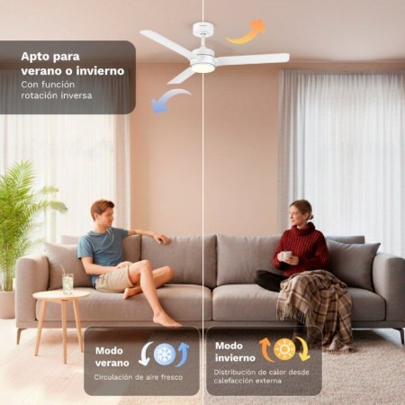 Ventilador de Techo Grunkel SKYEASY47/ 30W/ 3 Aspas 119cm/ 6 Velocidades