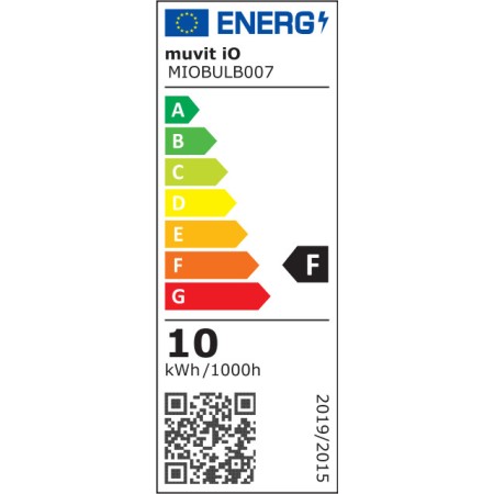 Bombilla muvit io globo e27 10w rgb