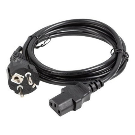 Cable schuko a c13 lanberg 1.8m -  hembra - hembra -  negro