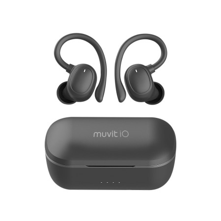 Auriculares Deportivos Bluetooth Muvit iO Smart True Wireless Sport ENC con estuche de carga/ Autonomía 6h/ Negros