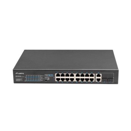 Switch lanberg 18 puertos 100mb 16xpoe - 2x gbit ether 250w rack 19 pulgadas
