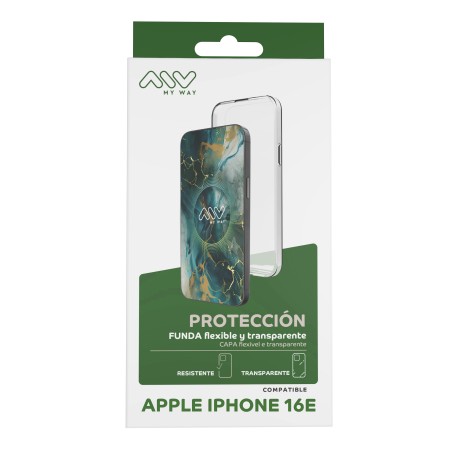 Carcasa myway para apple iphone 16e transparente