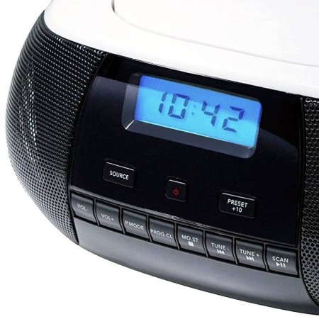 Radio CD Sunstech CRUSM400WT/ con Cable/ Blanca