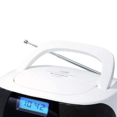 Radio CD Sunstech CRUSM400WT/ con Cable/ Blanca