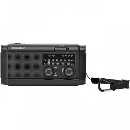 Radio Portátil Sunstech RPE25/ con Batería/ Linterna/ Negra