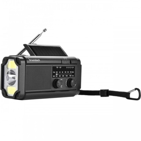 Radio Portátil Sunstech RPE25/ con Batería/ Linterna/ Negra