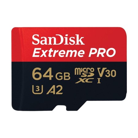 Tarjeta memoria micro secure digital 64gb sandisk extreme pro clase 10 uhs - i u3  adaptador