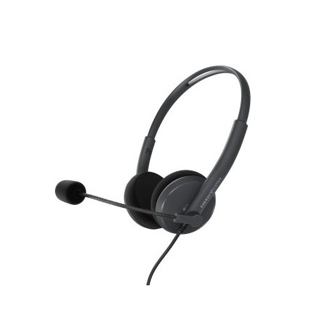 Auriculares micro energy sistem office 2 anthracite supraural - 30mm - cable 150cm - jack 3.5mm - antipop - 20hz