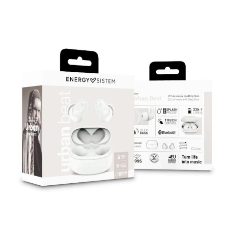 Auriculares micro energy sistem urban beat snow bluetooth blanco